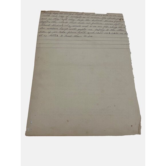 Antique Handwritten Sermon Notes Written On Long Distance Medical Questionnaire - Picture 6 of 6